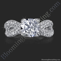 Micropave Diamonds On Elegant Criss Cross Designer Band