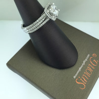 Simon G Fabled Diamond Halo Engagement Ring Set