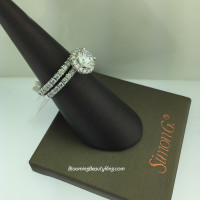 Simon G Passion Petite Classic Halo Wedding Set