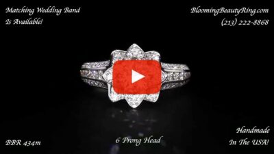 1.38 ctw. Original Small Blooming Beauty Flower Ring – bbr434m-6 laying down video