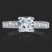 .20 ctw. Detailed Engraved Diamond Engagement Ring - Top View