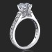 .55 ctw 6 Prong Claw Channel Set Engagement Ring Setting