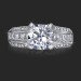 100-ctw-princess-channel-and-pave-set-diamond-engagement-ring-bbr161-topview 1.00 ctw. Princess Channel and Round Pave Set Diamond Engagement Ring - Top View