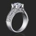 100-ctw-princess-channel-and-pave-set-diamond-engagement-ring-bbr161 1.00 ctw. Princess Channel and Round Pave Set Diamond Engagement Ring Setting