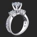145-14-stone-tiffany-style-4-prong-diamond-engagement-ring-bbr443 1.45 ctw. 14 Stone Tiffany Style 4 Prong Diamond Engagement Ring Setting
