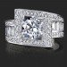 185-ctw-double-seven-round-and-baguette-engagement-ring-bbr4549-topview 1.85 ctw. Double Seven Round and Baguette Engagement Ring - Top View