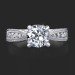 70-ctw-engraved-diamond-engagement-ring-with-millegrain-detailing-bbr414-topview .70 ctw. Engraved Diamond Engagement Ring with Millegrain Detailing - Top View