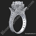 2.08 ctw. Large Hand Engraved Blooming Beauty Engagement Ring Set - Ring Only