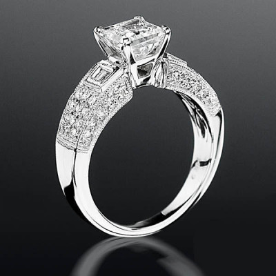 Pave Wide Diamond Band with Intricate Milgrain Edging and Design bbrnw6003