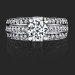 Emerging Pave Center Band with Connecting Round Bar Diamond Engagement Ring Laying Down
