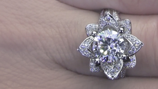 1.78 Large Blooming Beauty Ring on the Finger Video