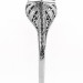 039bbr | Antique Filigree Ring | for a .42ct to .52ct round stone | Striped Swirl Design