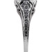 045bbr | Antique Filigree Ring | for a .75ct. to .85ct. round stone | Beautiful Flowers