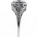 062bbr | Antique Filigree Ring | for a .75ct. to .85ct. round stone | Naturalistic