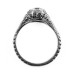 071bbr | Antique Filigree Ring | for a .75ct to .85ct round stone | Floral Design