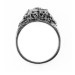 079bbr | Antique Filigree Ring | for a .58ct. to .68ct. round stone | Astonishing Flowers