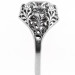 083bbr | Antique Filigree Ring | for a 3.45ct to 3.55ct round stone | Leafy Floral Design
