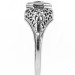 092bbr | Antique Filigree Ring | for a .42ct to .52ct round stone | Intertwining Lines
