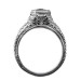 093bbr | Antique Filigree Ring | for a .75ct to .85ct round stone | Mantis