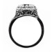 098bbr | Antique Filigree Ring | for a 2.40ct. to 2.50ct. round stone | Floral Lining