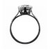 124bbr | Antique Filigree Ring | for a 2.0ct. to 2.10ct. round stone | Heart and Leaves
