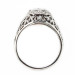 e002bbr | Antique Filigree Ring | for a 2.45ct. to 2.55ct. emerald stone | Grate Like Detailing