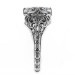 e028bbr | Antique Filigree Ring | for a 2.45ct. to 2.55ct. emerald stone | Floral Band
