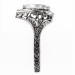 h001bbr | Antique Filigree Ring | for a 2.95ct to 3.03ct heart stone | Floral Band