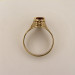ov039bbr | Antique Filigree Ring | for a 1.40ct. to 1.50ct. oval stone | Ornate Design With Ruby Center