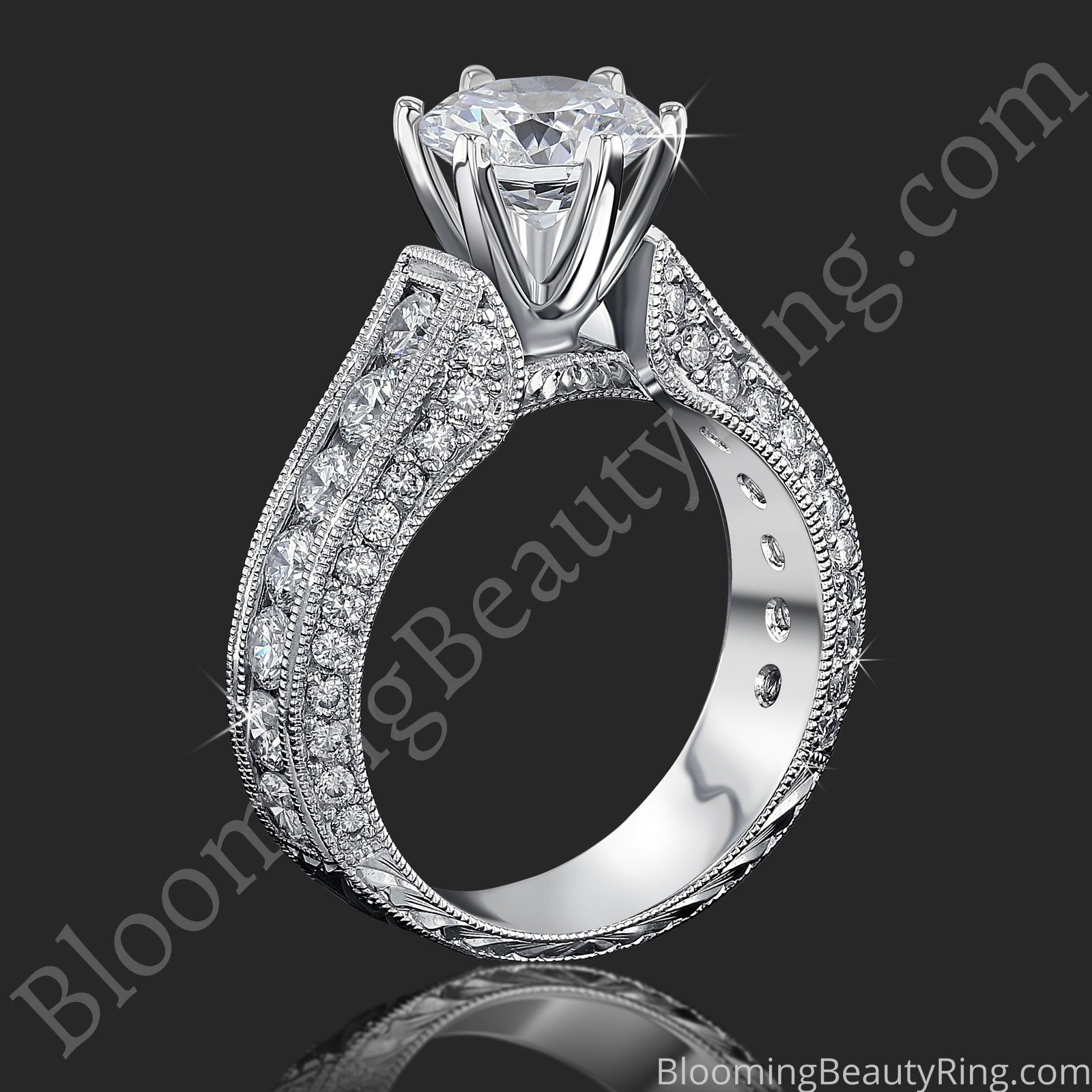 1.40 ctw. 14K Gold Diamond Engagement Ring - nrd411e-1