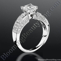 Pave Wide Diamond Band with Intricate Milgrain Edging and Design