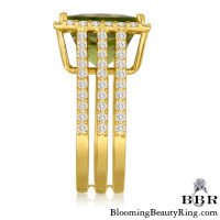 Apple Green Peridot Gemstone Ring - jtr211