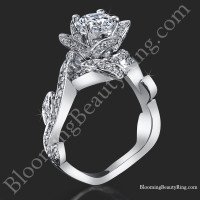 Lotus Ring with Leaves