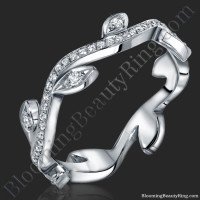 Lotus Leaf Wedding Band