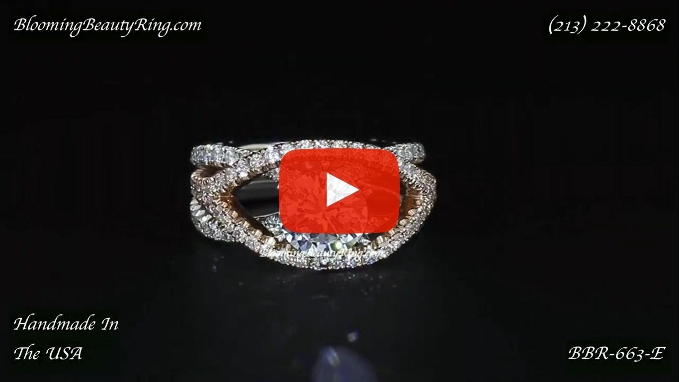 1.90 ctw. Diamond Engagement Ring BBR-663E laying down video