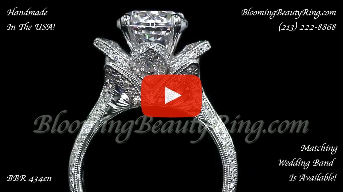 1.78 ctw. Large Hand Engraved Blooming Beauty Ring – bbr434en Close Up Video