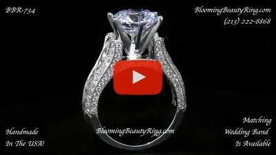 Diamond Engagement Ring BBR-734 Standing Up Video