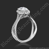 Diamond Engagement Ring BBR-737E side view