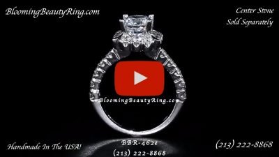 Very Large Diamonds Fully Bloomed Flower Halo Tension Bezel Band – Consider a Blue Diamond with This – bbr462e standing up video