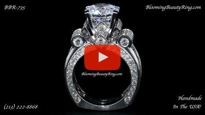 Diamond Engagement Ring BBR-735E standing up