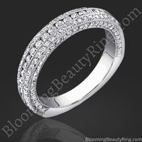 2.55 ctw. 5 Sided 10 Column Engagement Ring Set – bbr455 set – wedding band