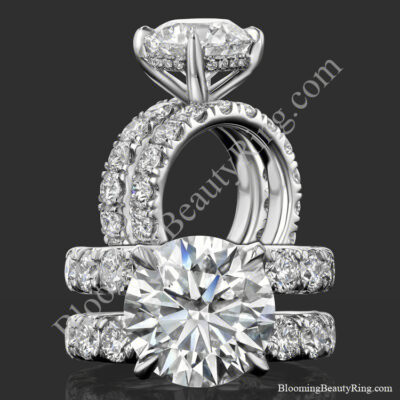 Ten Times the Sparkle – 10 CTW Diamond Engagement Ring – BBR-797 – two views