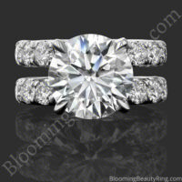 Ten Times the Sparkle – 10 CTW Diamond Engagement Ring – BBR-797 laying down