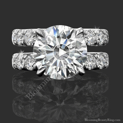 Ten Times the Sparkle – 10 CTW Diamond Engagement Ring – BBR-797 laying down video