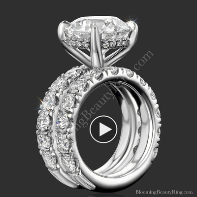 Ten Times the Sparkle – 10 CTW Diamond Engagement Ring – BBR-797 standing up video
