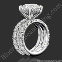 Ten Times the Sparkle – 10 CTW Diamond Engagement Ring – BBR-797 standing up