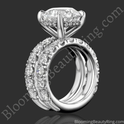 Ten Times the Sparkle – 10 CTW Diamond Engagement Ring – BBR-797 standing up