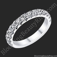 Matching round diamond wedding band from the BBR-727Set, shown alone