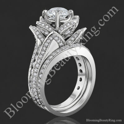 2.08 ctw. Original Large Blooming Beauty Flower Ring Set