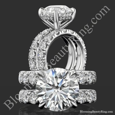 Ten Times the Sparkle – 10 CTW Diamond Engagement Ring – BBR-797 – two views